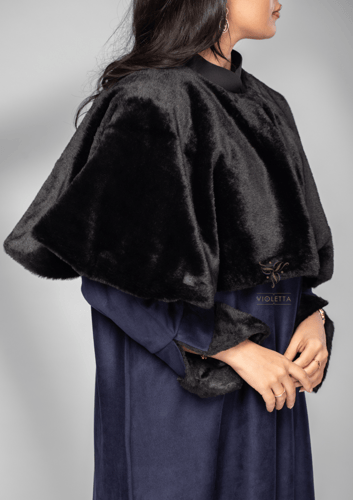 عباية شامواه بقطعة فرو منفصلة Z6108