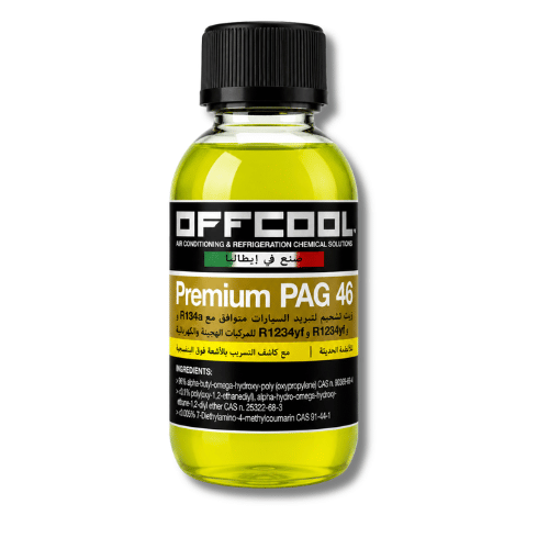 Compressor oil for detecting refrigerant leaks
