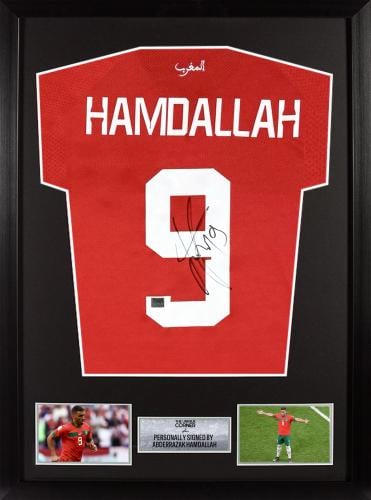 FRAMED ABDERRAZAK HAMDALLAH HAND SIGNED MOROCCO JE...