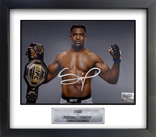 FRAMED FRANCIS NGANNOU HAND SIGNED PHOTO