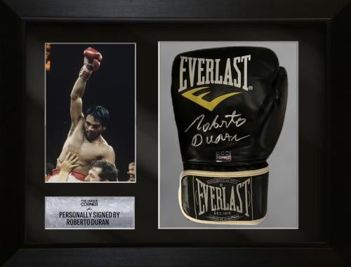 FRAMED ROBERT DURAN “HANDS OF STONE” HAND SIGNED G...
