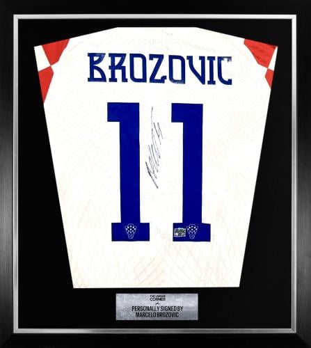 FRAMED MARCELO BROZOVIĆ HAND SIGNED CROATIA JERSEY...