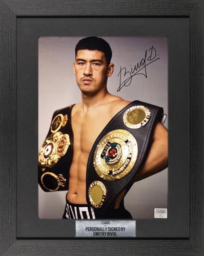 FRAMED DMITRY BIVOL HAND SIGNED PHOTOGRAPHI