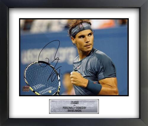 FRAMED RAFAEL NADAL HAND SIGNED PHOTOGRAPH