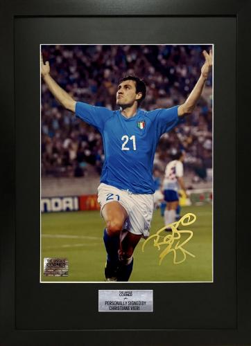 FRAMED CHRISTIAN VIERI HAND SIGNED PHOTOGRAPH