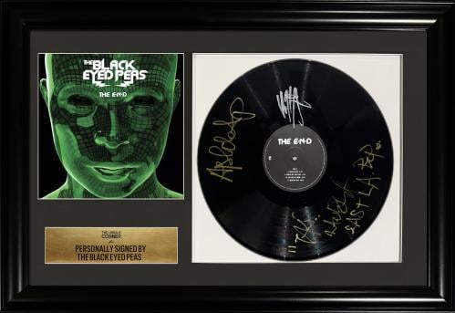 FRAMED THE END VINYL HAND SIGNED BY THE BLACK EYED...