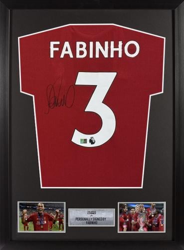 FABINHO HAND SIGNED LIVERPOOL JERSEY SHIRT