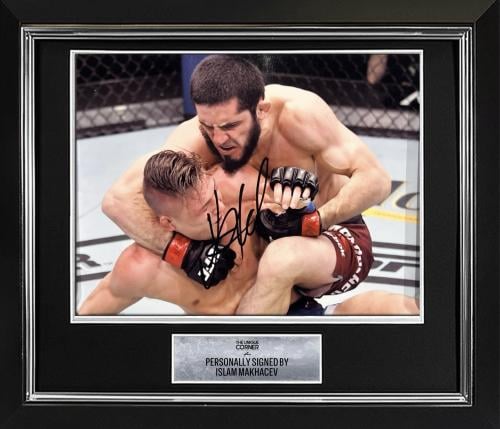 FRAMED ISLAM MAKHACHEV HAND SIGNED PHOTOGRAPH