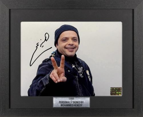 FRAMED MOHAMMED HENEDY HAND SIGNED PHOTOGRAPH