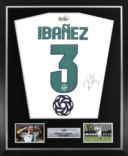 FRAMED ROGER IBANEZ HAND SIGNED JERSEY