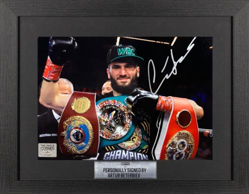FRAMED ARTUR BETERBIEV HAND SIGNED PHOTOGRAPH