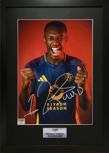 FRAMED SAUD ABDULHAMED HAND SIGNED PHOTOGRAPH