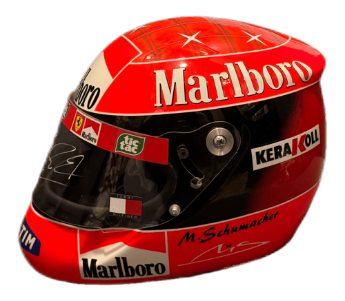 MICHAEL SCHUMACHER HAND SIGNED REPLICA HELMET 1/1...