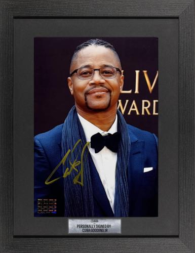 FRAMED CUBA GOODING HAND SIGNED PHOTOGRAPH