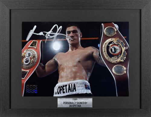 FRAMED JAI OPETAIA HAND SIGNED PHOTOGRAPH