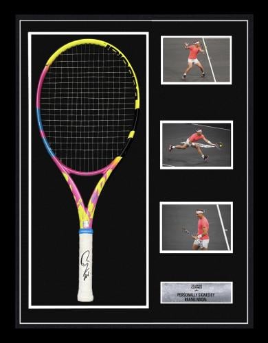 FRAMED RAFAEL NADAL HAND SIGNED RAFA RACKET