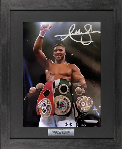 FRAMED ANTHONY JOSHUA HAND SIGNED PHOTOGRAPH
