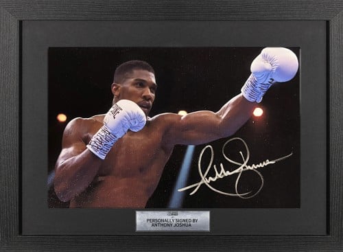 FRAMED ANTHONY JOSHUA HAND SIGNED PHOTOGRAPH