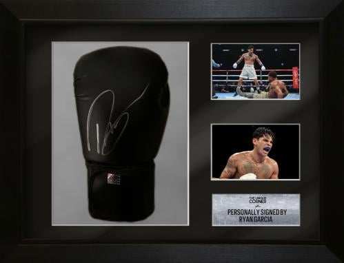 FRAMED RYAN GARCIA HAND SIGNED BOXING GLOVE