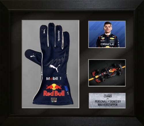FRAMED MAX VERSTAPPEN HAND SIGNED GLOVE