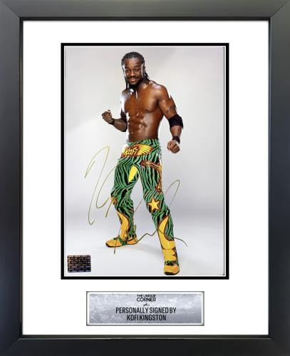FRAMED KOFI KINGSTON HAND SIGNED PHOTOGRAPH
