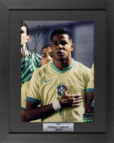 FRAMED WESLEY HAND SIGNED PHOTOGRAPH