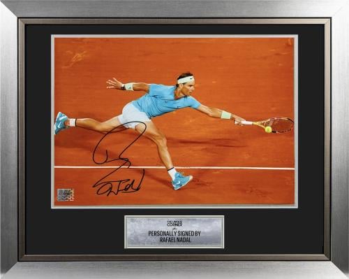 FRAMED RAFAEL NADAL HAND SIGNED PHOTOGRAPH