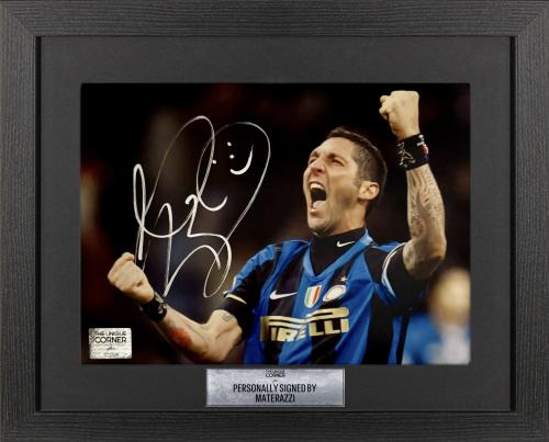 FRAMED MATERAZZI HAND SIGNED PHOTOGRAPH
