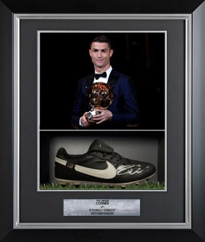 FRAMED CRISTIANO RONALDO HAND SIGNED BOOT