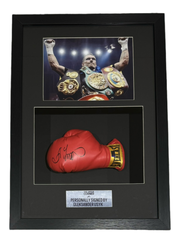 FRAMED OLEKSANDER USYK HAND SIGNED GLOVE