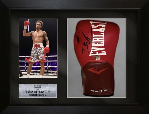 FRAMED BEN WHITTAKER HAND SIGNED GLOVE