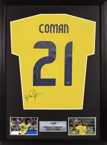 FRAMED KINGSLEY COMAN HAND SIGNED JERSEY