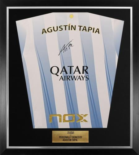 FRAMED AGUSTIN TAPIA HAND SIGNED NOX JERSEY