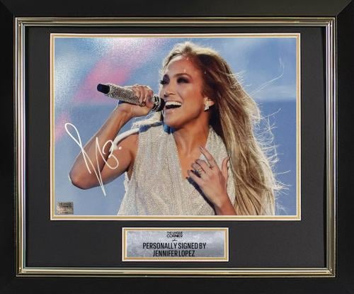 FRAMED JENNIFER LOPEZ HAND SIGNED PHOTOGRAPH