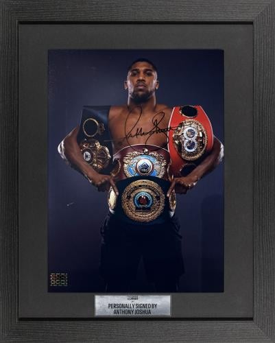 FRAMED ANTHONY JOSHUA HAND SIGNED PHOTOGRAPH