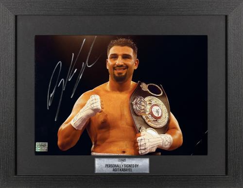 FRAMED AGIT KABAYEL HAND SIGNED PHOTOGRAPH