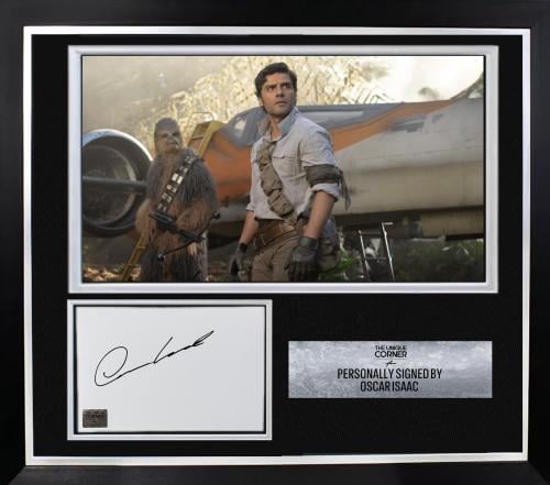 FRAMED OSCAR ISAAC HAND SIGNED NOTE