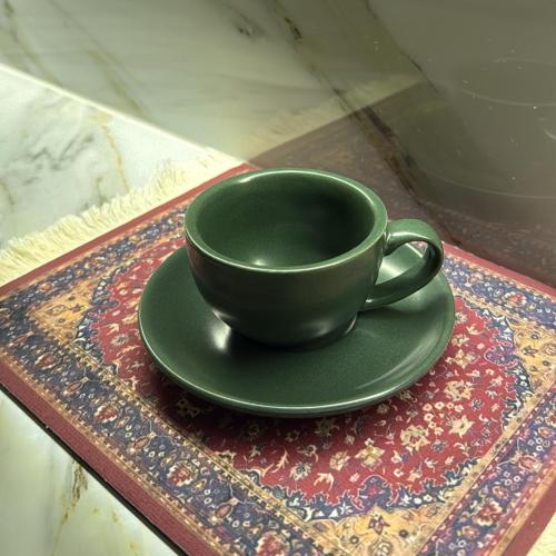 كوب الاسبريسو اخضر مطفي