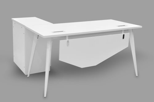 مكتب مودرن ابيض مقاس 140 سم HY-FN-03D