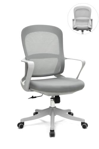 كرسي شبك دوار بلون رمادي /FS-33B