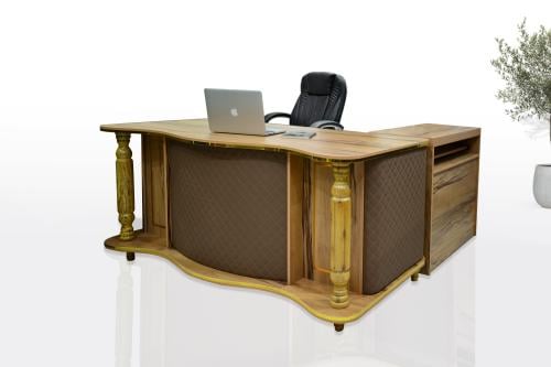 مكتب نيو كلاسيك مقاس 160 سم لون بيج- RB-LV-01-16