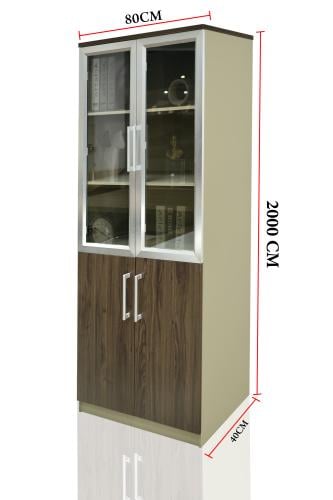 دولاب مكتبي - بيج غامق 8 - BF-03-2DOOR