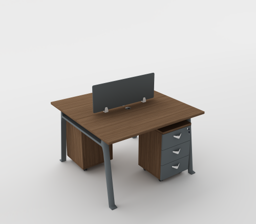محطة عمل ثنائية بوحدات تخزين لون بنيJR-RF-1791W-2P