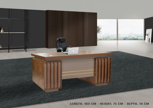 مكتب عسلي مقاس 160 سم - HY-XPD-16