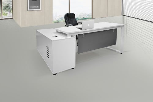 مكتب مودرن ابيض مقاس 160 سم - HY-A15-1608