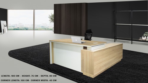 مكتب خشبي مقاس 180 سم - KT-12