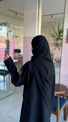 نقاب مبطن حرير +طرحه بندانه