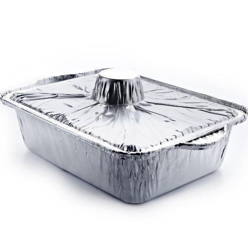 قدر قصدير المنيوم مستطيل كبير مع الغطاء - 340*200*...