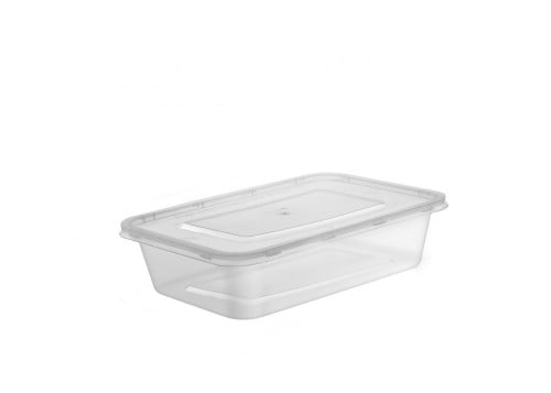 وعاء ميكرويف مستطيل بالغطاء500مل