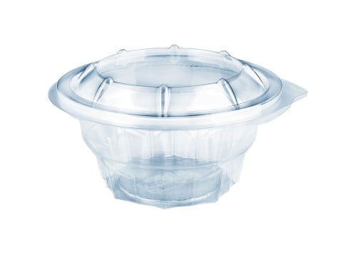 أوعية شفافة للسلطة بغطاء متصل دائري ROUND HINGED L...